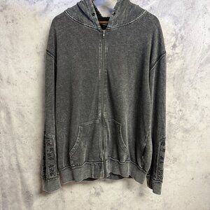 Bethesda The Elder Scrolls V Skyrim Hoodie Sweatshirt Mens L Embroidered